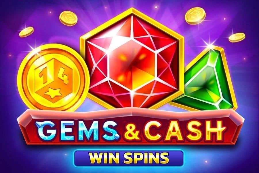 Gems & Cash Win Spins slot game by 1spin4win