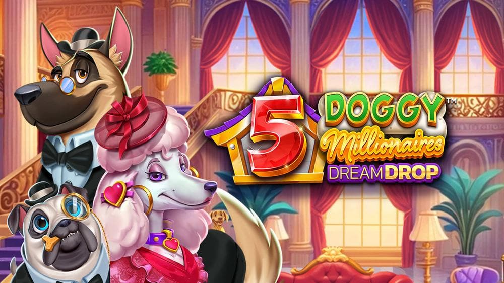 5 Doggy Millionaires Dream Drop slot game by 4ThePlayer