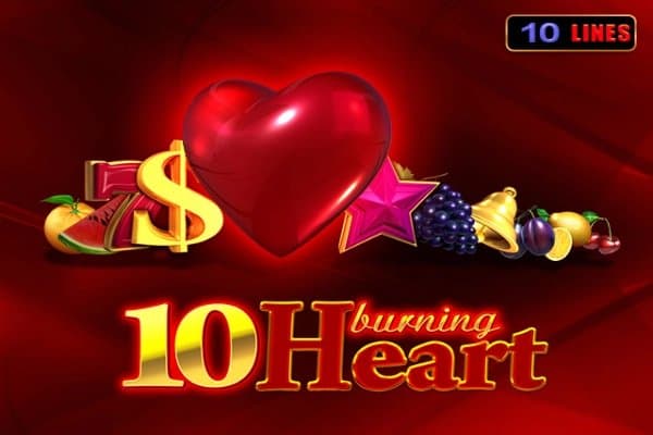 10 Burning Heart slot game by Amusnet