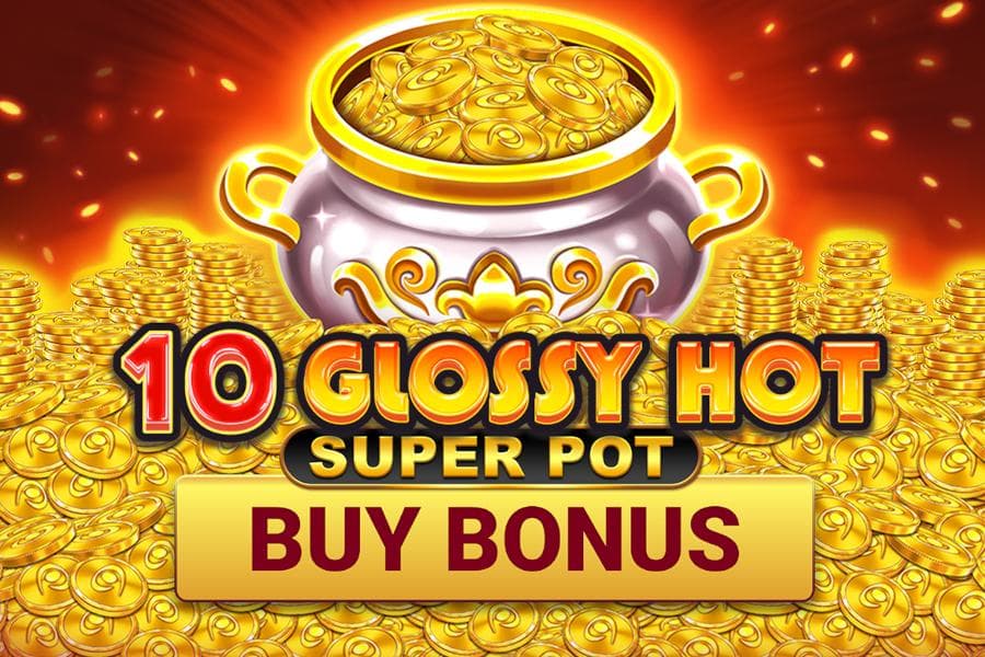 10 Glossy Hot Super Pot slot game by Amusnet