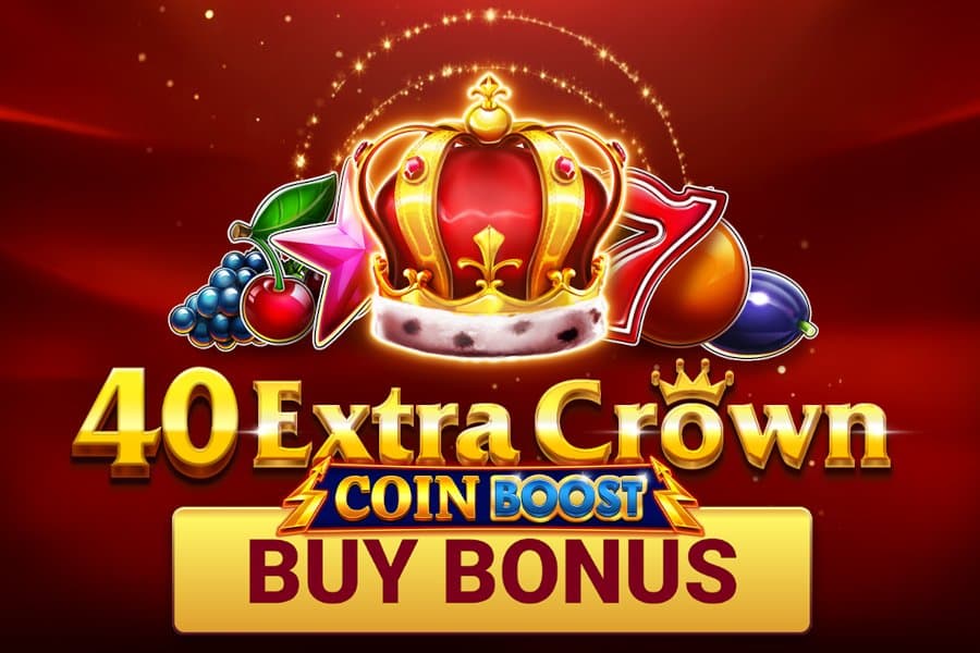 40 Extra Crown Coin Boost slot game by Amusnet