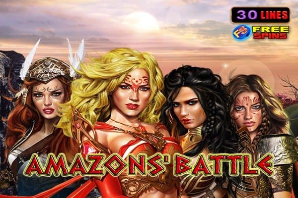 Amazons' Battle slot game by Amusnet