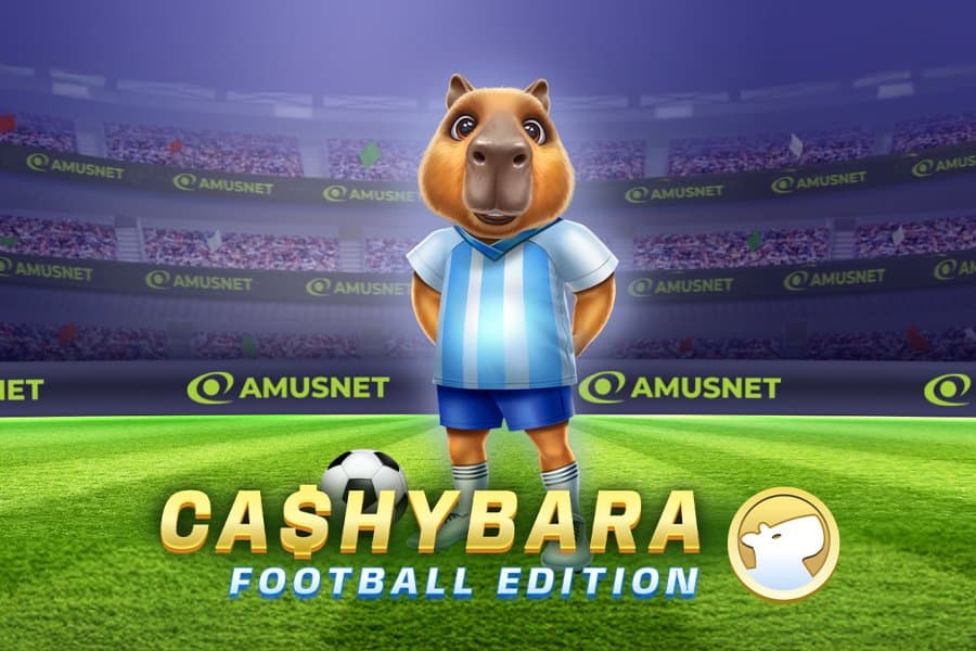 Cashybara Football Edition slot game by Amusnet