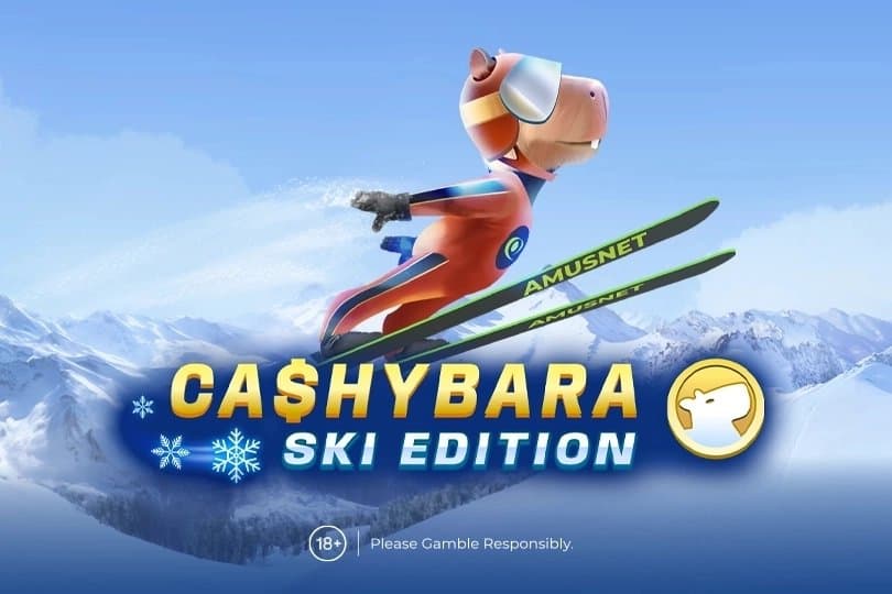 Cashybara Ski Edition slot game by Amusnet