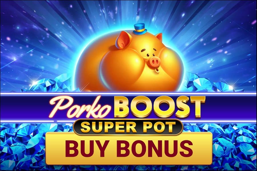 Porko Boost Super Pot slot game by Amusnet