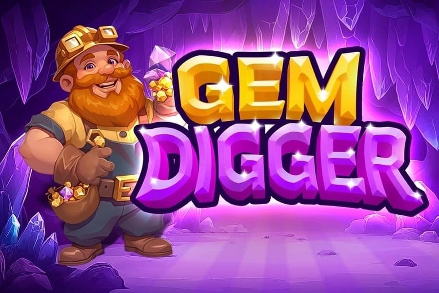 Gem Digger slot game by Aspect Gaming