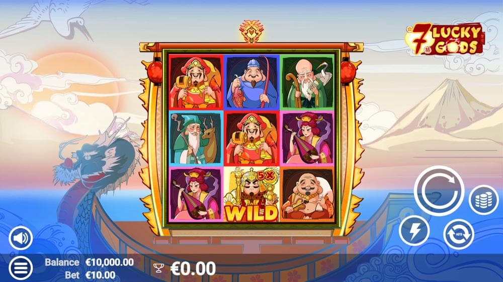 7 Lucky Gods slot game by AvatarUX