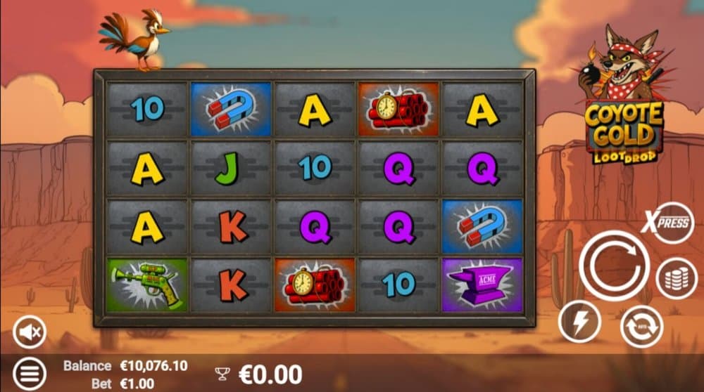 Coyote Gold slot game by AvatarUX