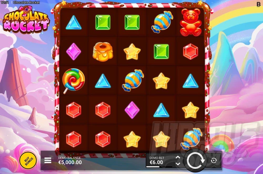 Chocolate Rocket slot game by Backseat Gaming
