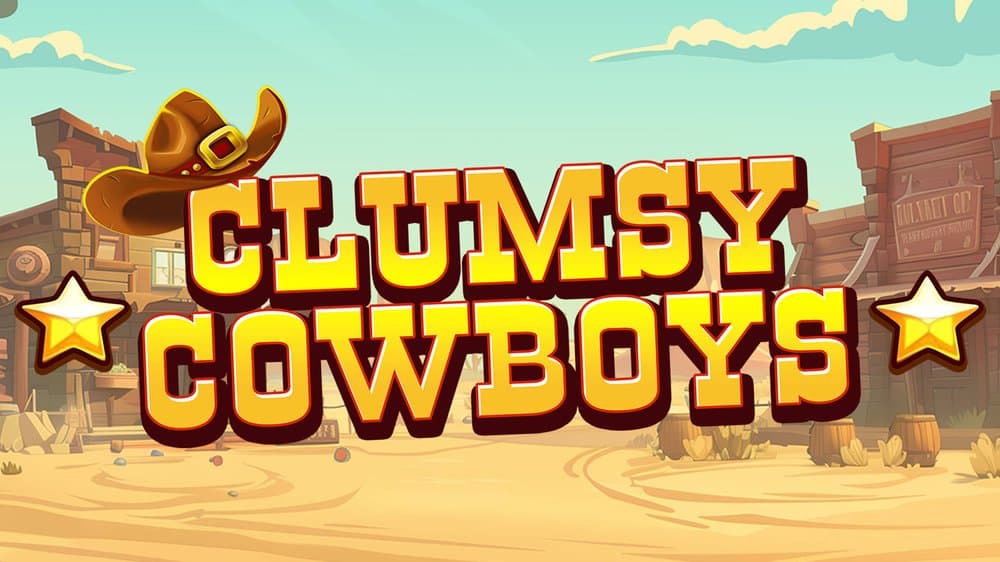 Clumsy Cowboys slot game by Backseat Gaming