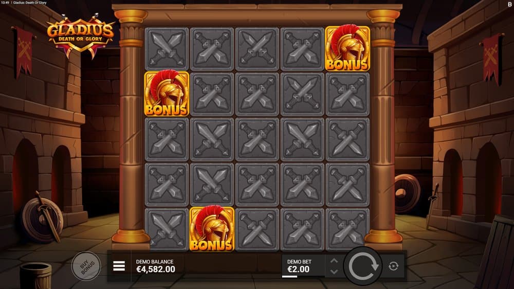 Gladius Death or Glory slot game by Backseat Gaming