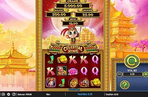 Celestial King slot game by Bally