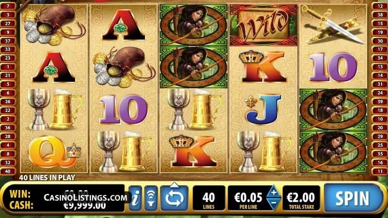 Lady Robin Hood slot game by Bally