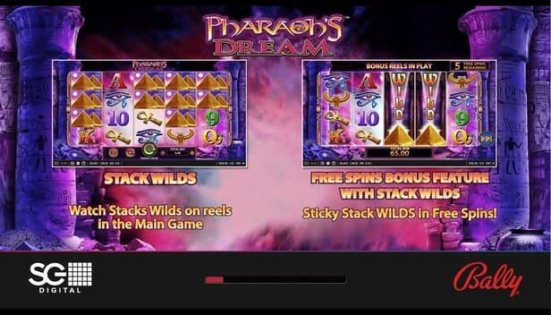 Pharaoh's Dream slot game by Bally