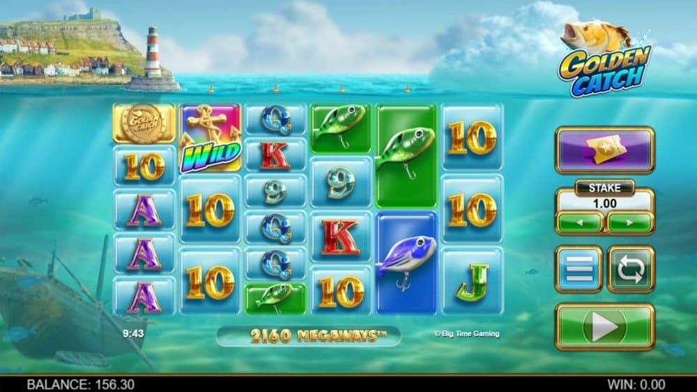 Golden Catch Megaways slot game by Big Time Gaming