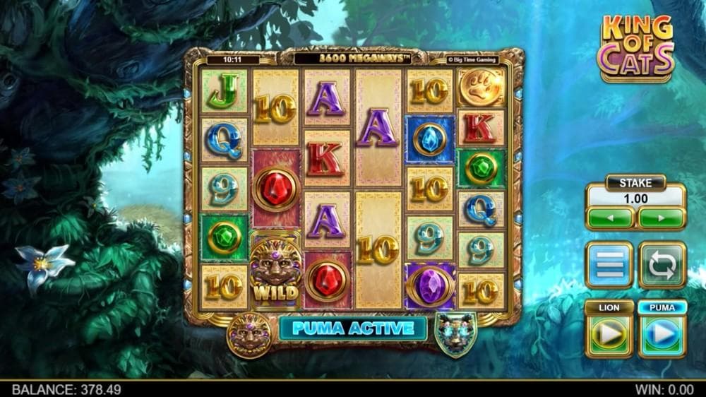 King of Cats Megaways slot game by Big Time Gaming