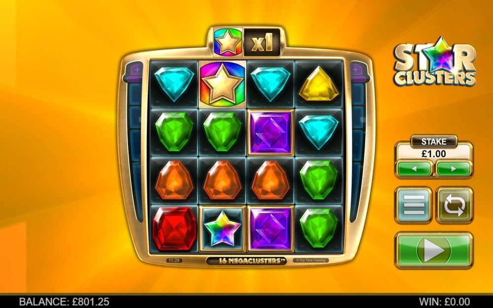 Star Clusters Megaclusters slot game by Big Time Gaming