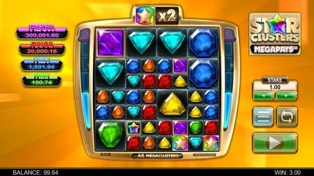 Star Clusters Megapays slot game by Big Time Gaming
