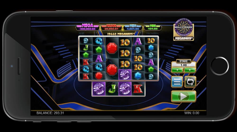 Who Wants to be a Millionaire Megapays slot game by Big Time Gaming