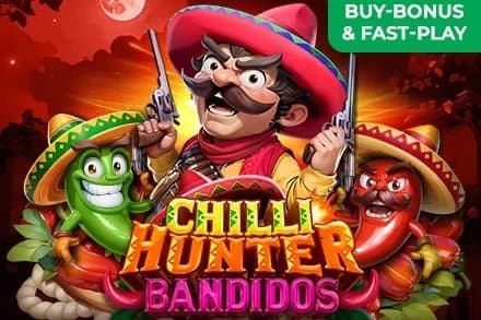 Chilli Hunter Bandidos slot game by Eurasian Gaming