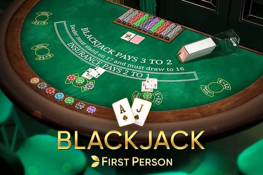 First Person Blackjack slot game by Evolution