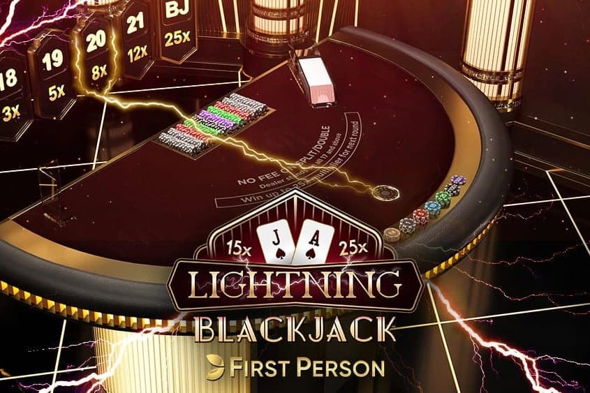 First Person Lightning Blackjack slot game by Evolution