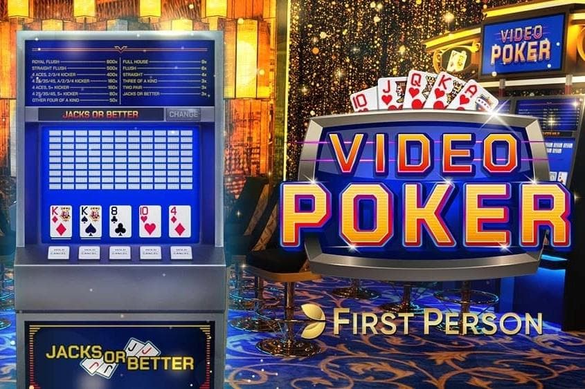 First Person Video Poker slot game by Evolution