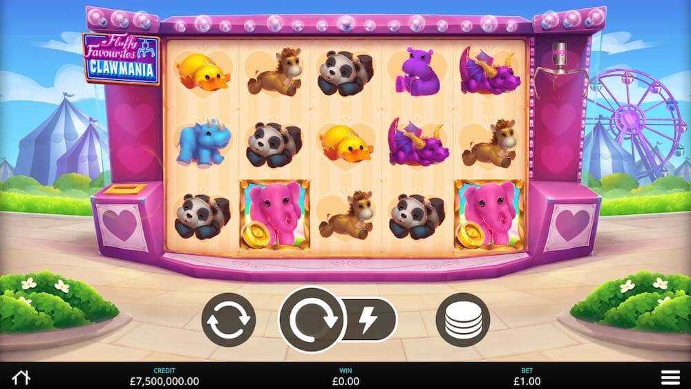 Fluffy Favourites Clawmania slot game by Eyecon