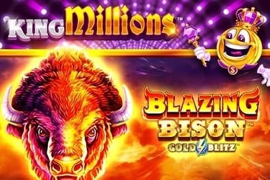 Blazing Bison Gold Blitz King Millions slot game by Fortune Factory Studios