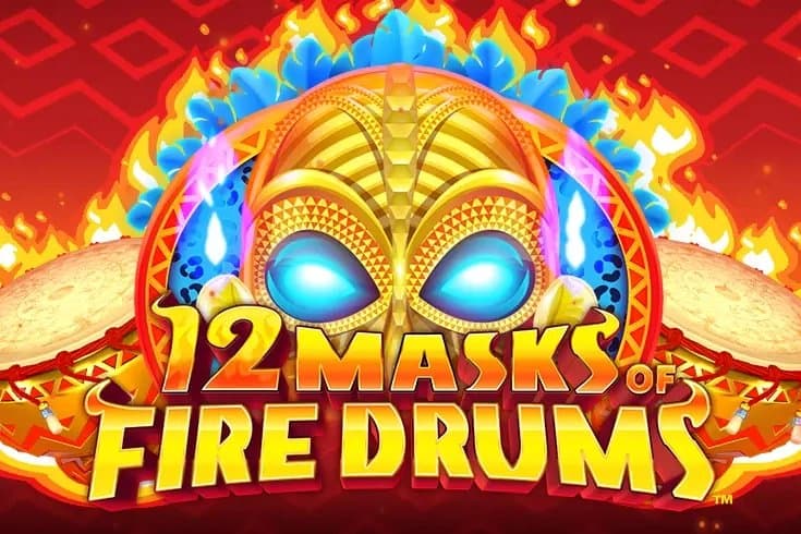 12 Masks of Fire Drums slot game by Gameburger Studios