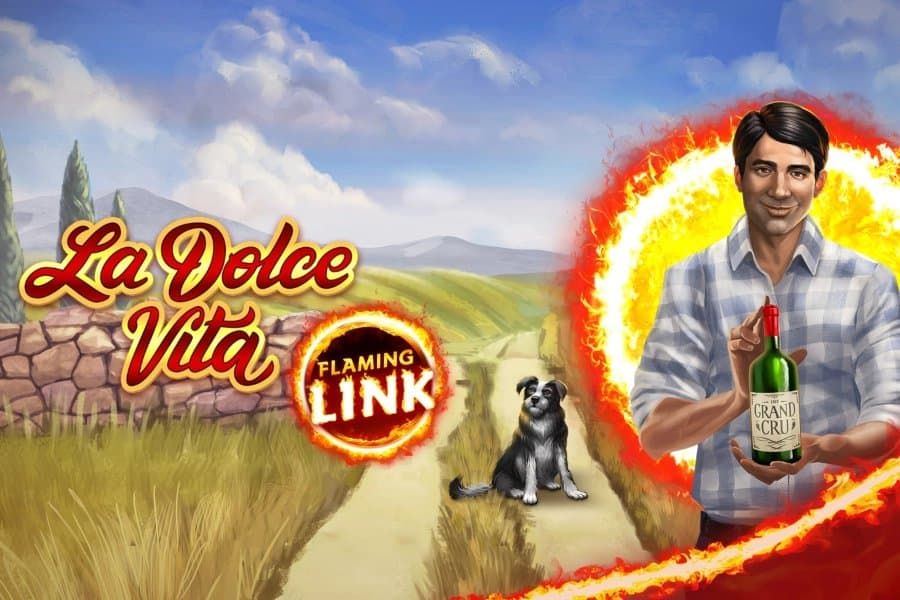 La Dolce Vita Flaming Link slot game by Gamomat