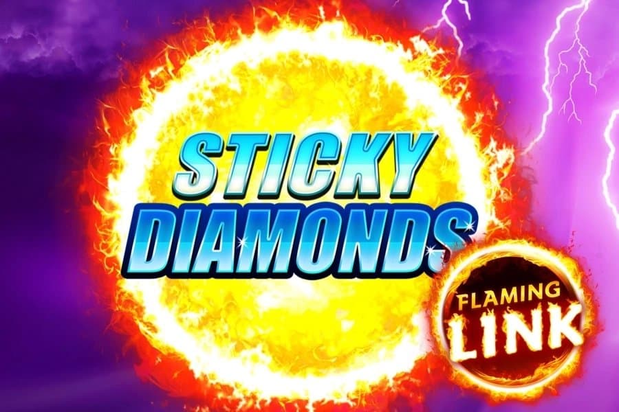 Sticky Diamonds Flaming Link slot game by Gamomat