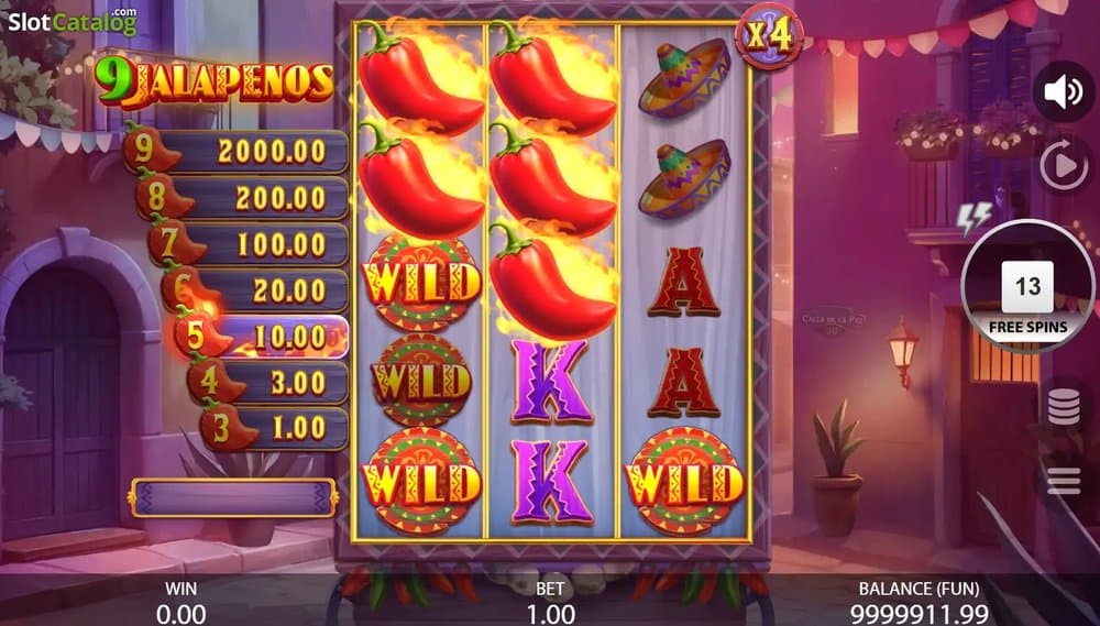 9 Jalapenos slot game by Gamzix