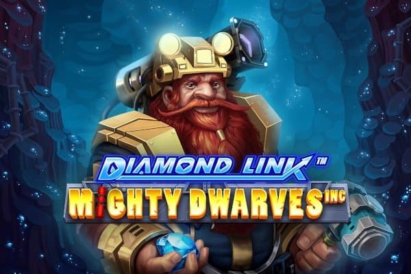 Diamond Link Mighty Dwarves Inc slot game by Greentube