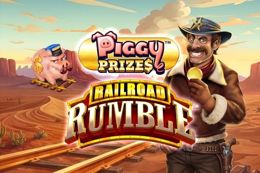Piggy Prizes Railroad Rumble slot game by Greentube