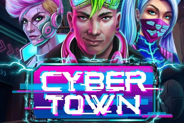 Cyber Town slot game by HeronBYTE