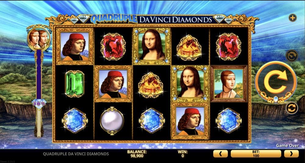 Quadruple Da Vinci Diamonds slot game by High 5 Games
