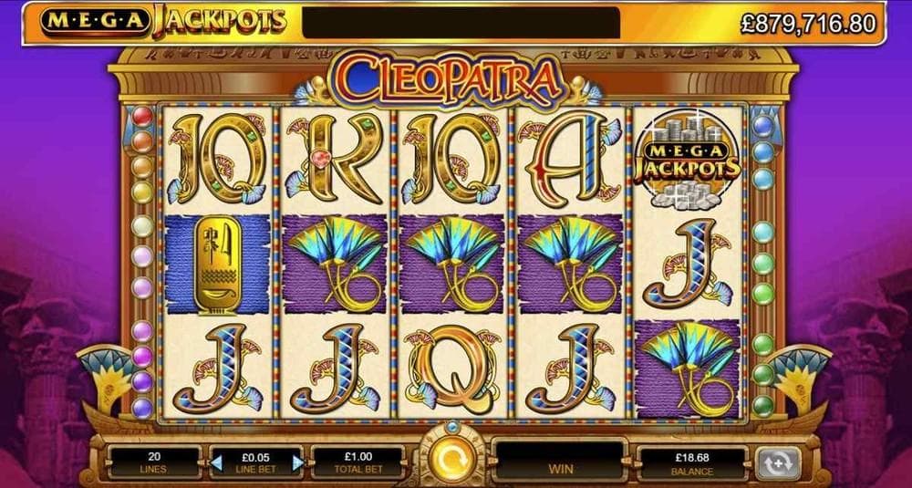 Cleopatra Megajackpots slot game by IGT