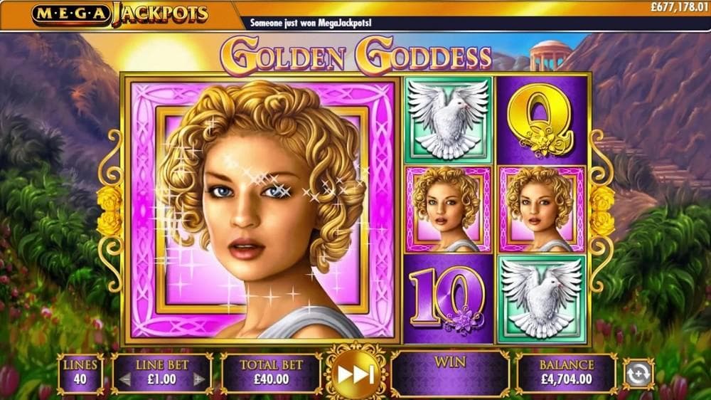 MegaJackpots Golden Goddess slot game by IGT