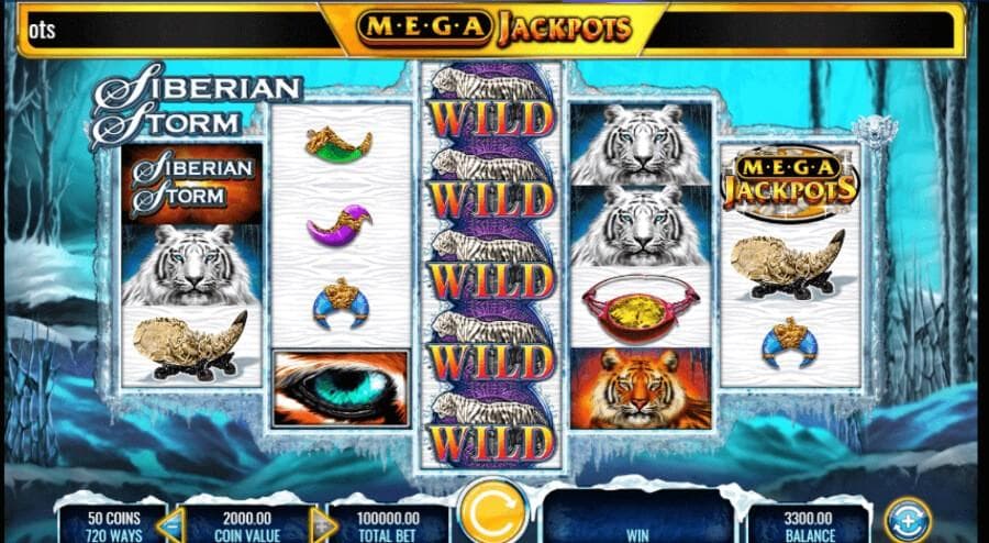 Siberian Storm Megajackpots slot game by IGT