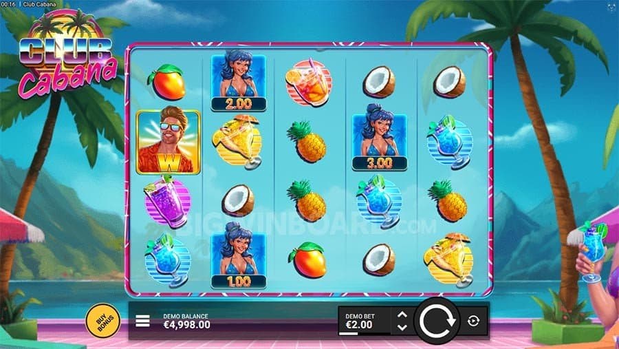 Club Cabana slot game by Kitsune Studios