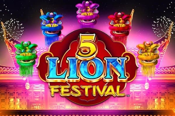 5 Lion Festival slot game by Konami