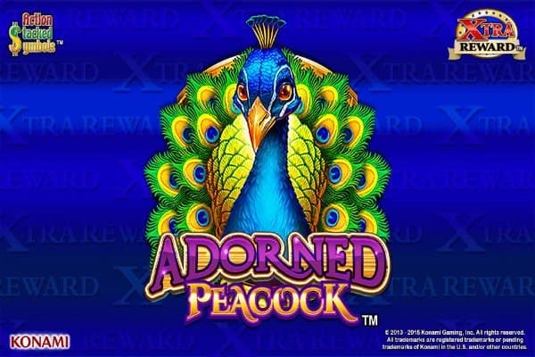 Adorned Peacock slot game by Konami