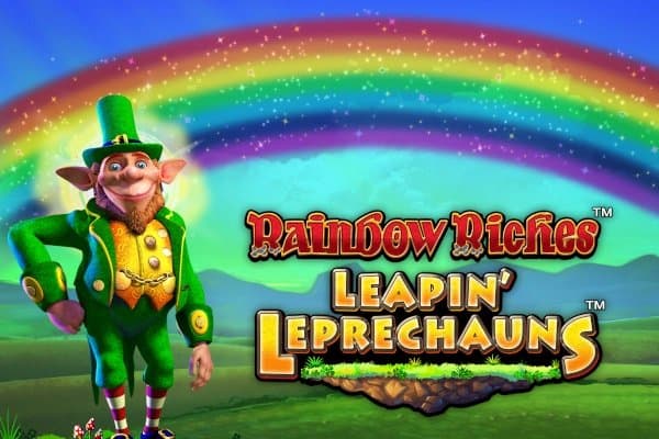 Rainbow Riches Leapin' Leprechauns slot game by Light & Wonder