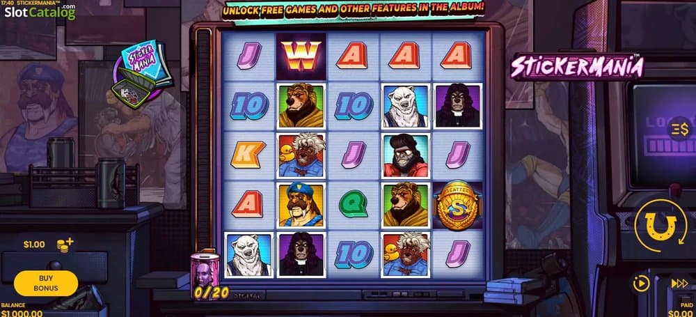 Stickermania slot game by Lucksome