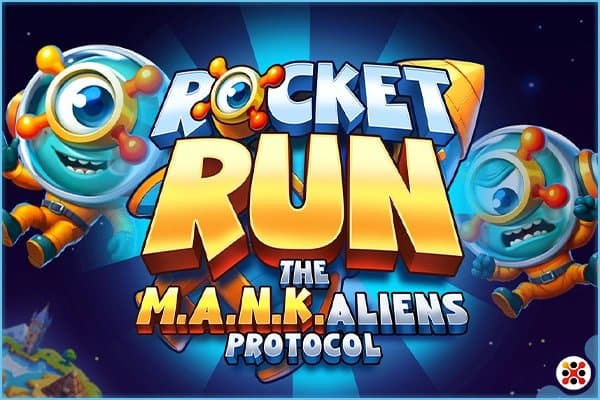 Rocketrun The M.A.N.K.Aliens Protocol slot game by Mancala Gaming