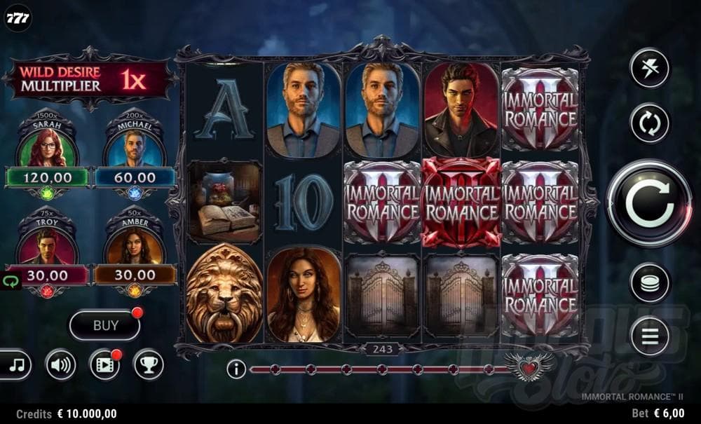 Immortal Romance 2 slot game by Microgaming