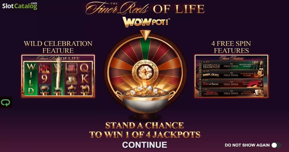 The Finer Reels of Life WowPot slot game by Microgaming