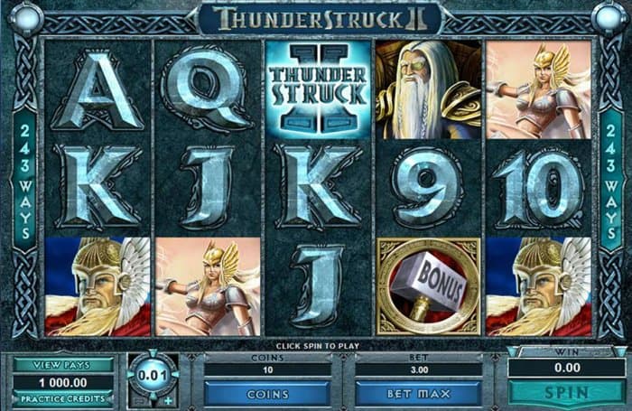 Thunderstruck 2 slot game by Microgaming