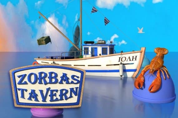 Zorbas Tavern slot game by mobileFX